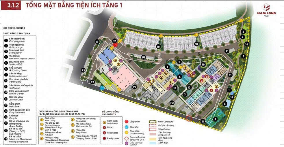 Mặt bằng phân khu Rivera1